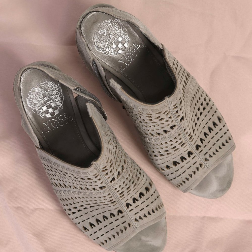 Vince Camuto Peep Toe Brown Bootie